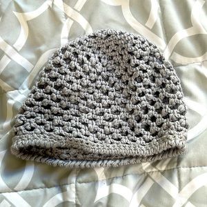 Silver knitted beanie